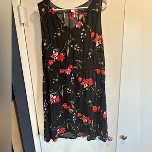 Black flower Dress size XL